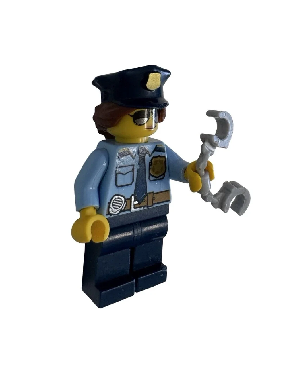 LEGO CITY Police Officer Female Minifigure USED Handcuffs